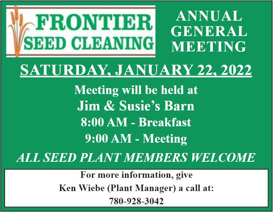 BDB Jan 1, 2022-Frontier Seed Cleaning-AGM Jan. 22