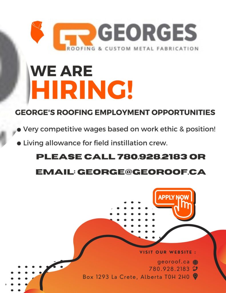 JOB BOARD La Crete & Area Chamber of Commerce